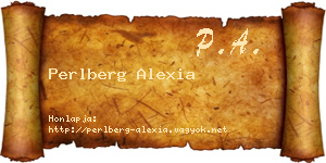 Perlberg Alexia névjegykártya